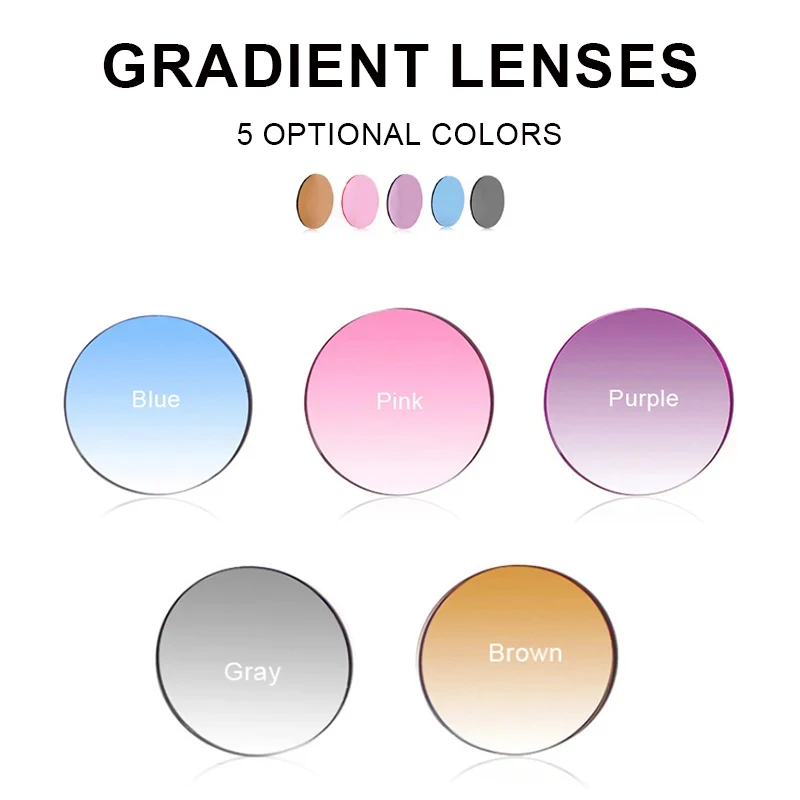 Тонированные окрашенные градиентные линзы CLLOIO серии 1 56 61 67 74 с диоптриями из