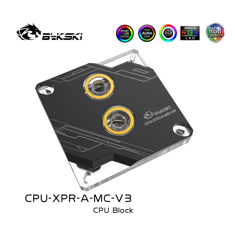 Bykski CPU Water Block For INTEL LGA1700 1150 1151 1155 1156 2011 X99,CPU Cooler Heatsink 12V/5V RGB AURA SYNC CPU-XPR-A-MC-V3 images - 6