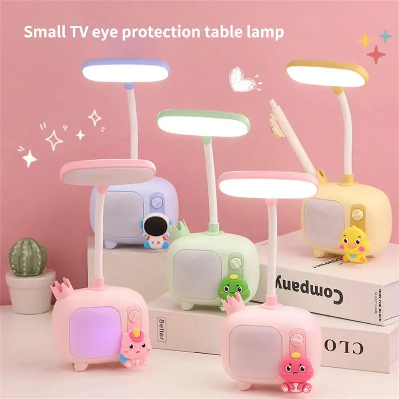 

Reading Light Colorful Sleeping Energy-saving Eye Protection Cute Cartoon Lighting Lamps Night Light Usb Charging Small Tv Base