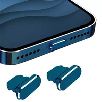 2 pcs aluminum alloy anti dust plug for iphone 13 12 mini 11 pro max xs 8 plus ipad airpods series lightning port cover