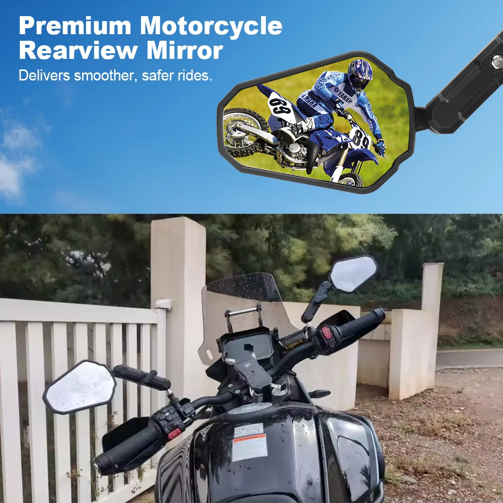 Фото Зеркало заднего вида на руль мотоцикла для Honda Shadow VT VT1100 VT750 VT600 VF750 CB1000R CBF600N NC750S/X Magna 750 ATV Scooter №3