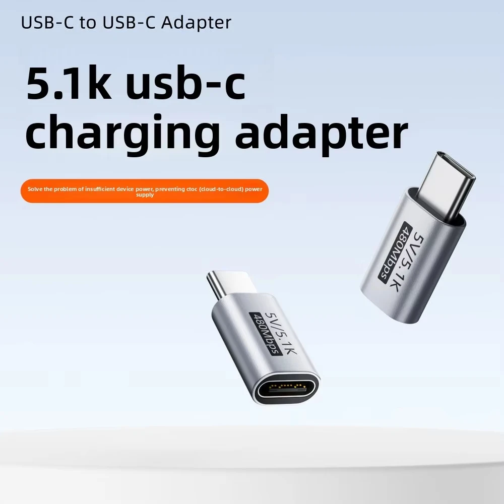 Адаптер USB-C (штекер-гнездо) с резистором 5,1 кОм, конвертер зарядки 5В Type-C для бритв, триммеров, наушников, вентиляторов, электрических отверток (art.: 3920da790c697) - 3920da790c697
