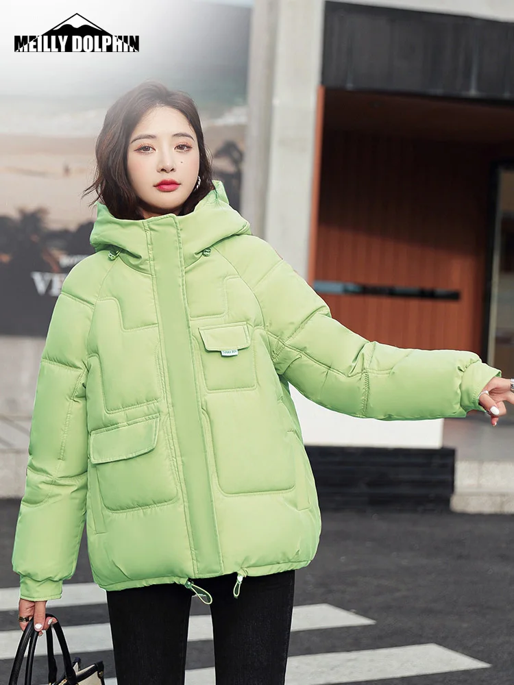 2022 Winter Clothes Women Short Jacket Thick Hooded Cotton Padded Coats Female Loose Puffer Parkas Ladies Winter Coat