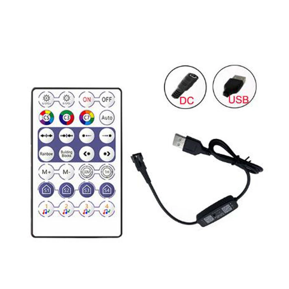 WS2812B контроллер Bluetooth музыка wifi Пиксельная светодиодная полоса светильник SK6812