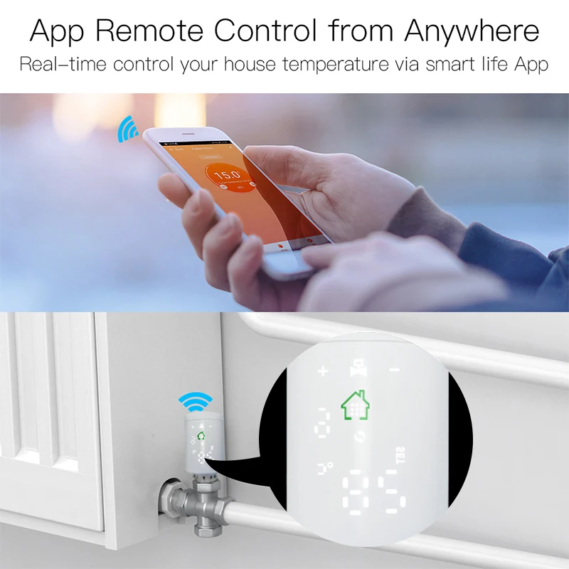 ZigBee Wifi Smart TRV привод радиатора термостатический клапан Tuya контроль температуры ler