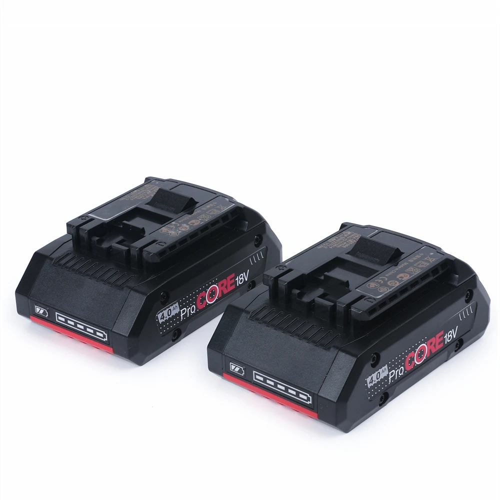 

Литий-ионный аккумулятор для Procore 1600A016GB, 2 упаковки, 18 в, 4,0 Ач, для беспроводных электроинструментов Bosch, 18 в