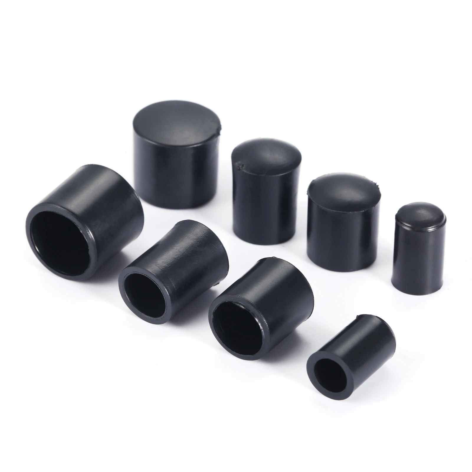 

100 Pcs Bolt Screw Thread Protectors Safety Cover M6/M8/M10 Rubber Round End Cap Cover Flexible Tube Caps Tubing Tip Black
