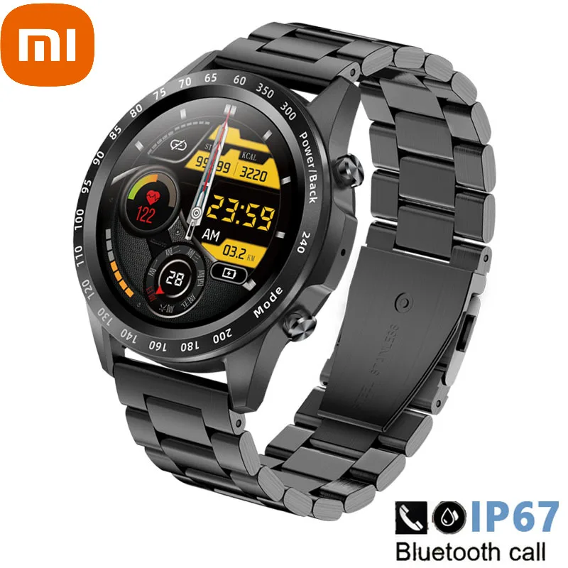 

xiaomi Men Smart Watch TWS Heart Rate Blood Pressure Body Temperature Fitness Luxury Watch Bluetooth Call Smartwatch Music