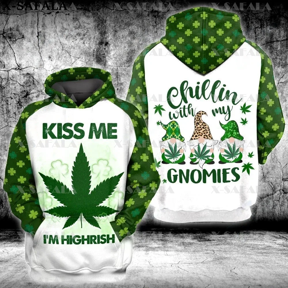 

Smoker IRISH PATRICK KISS LOVE WEED LEAF 3D Print Zipper Hoodie Man Female Pullover Sweatshirt Hooded Jacket Jersey Tracksuits-9