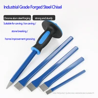 pointed flat masonry chisel chrome alum alloy steel breaking stone block carving wear resistant and durable hand tools