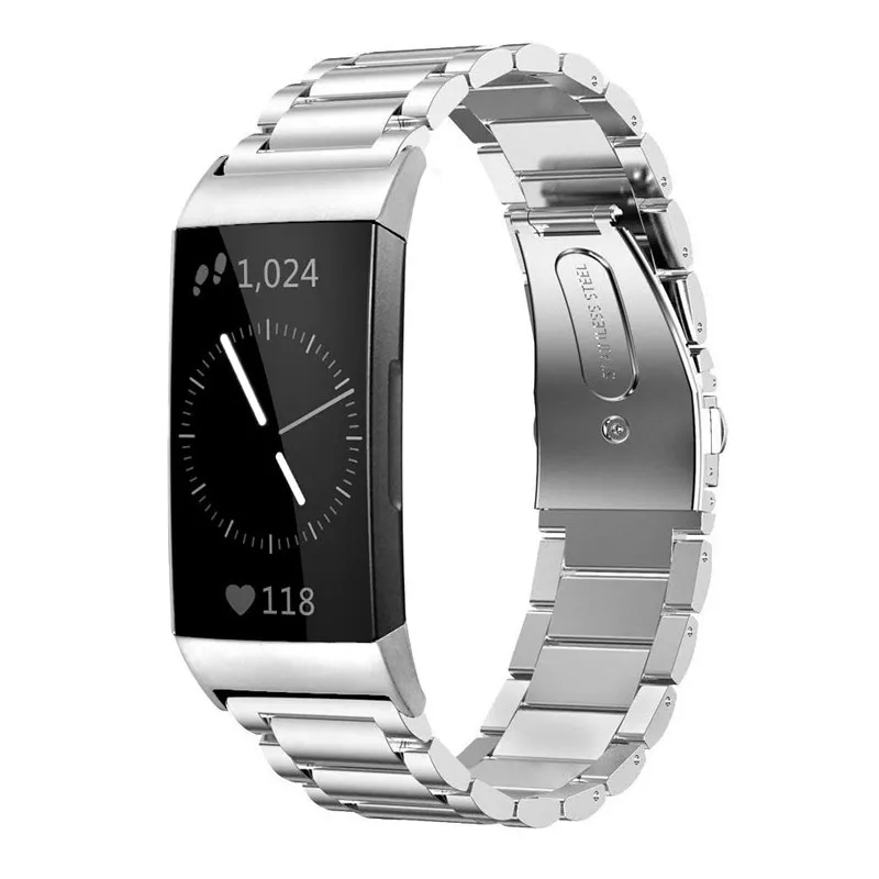Металлический ремешок для Fitbit Charge 4 5 ремешков сменный Браслет из нержавеющей