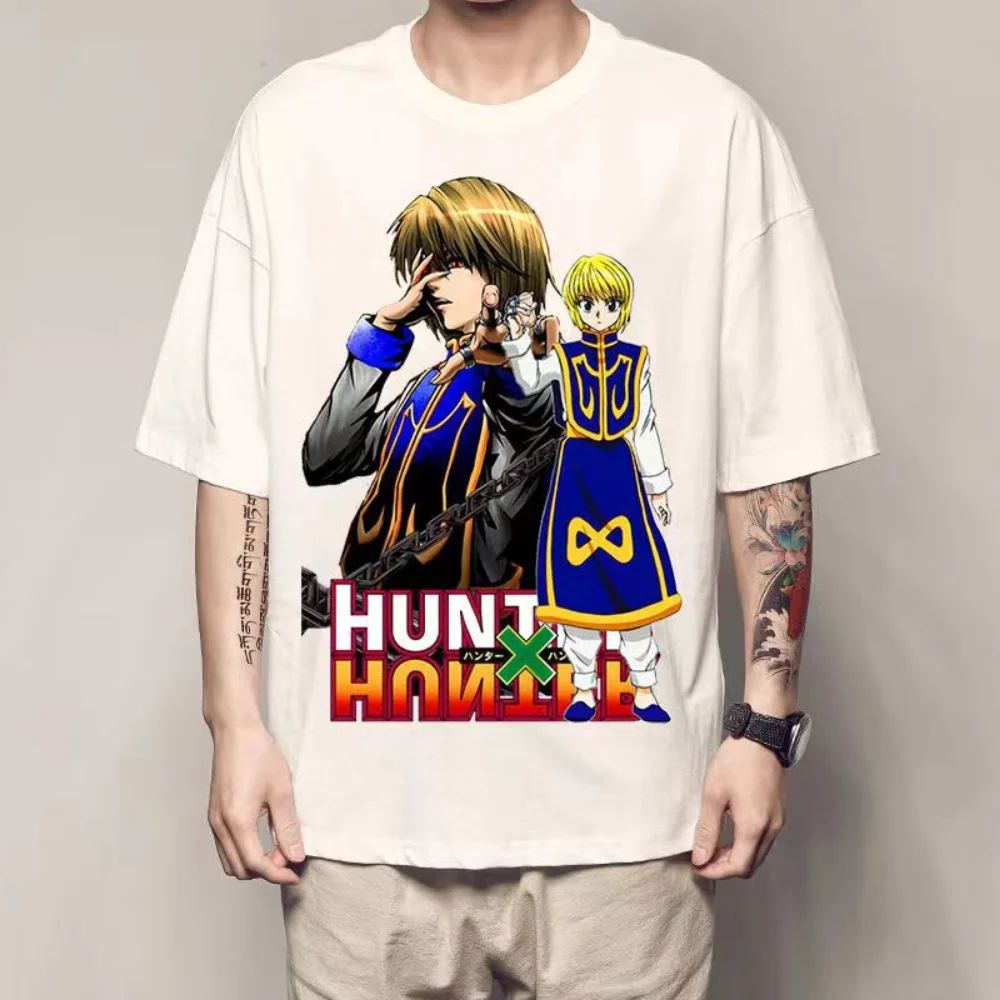 

Kurapika Anime T-shirt Hunter X Hunter Manga Graphic Oversized Men Cotton Short Sleeve Tee Women Top Summer Streetwear Clothing