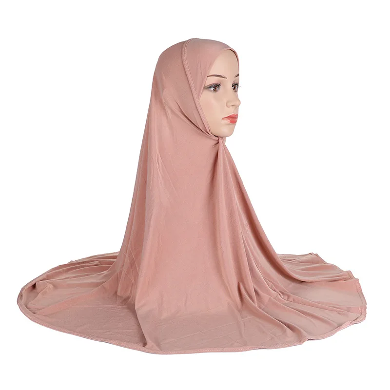 Фото Большого размера, мусульманский Hijab Джерси-шарф женская мягкая маска, шаль, головной платок, женский головной платок, головные шарфы, бандан... №4