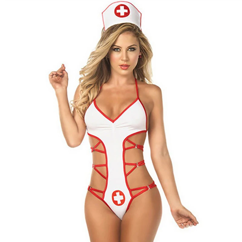 

Women's Sexy Lingerie Nurse Suit Cosplay Uniform Teddy Babydoll Student Costume Sexy Maid Costume Uniform Temptation Roleplay