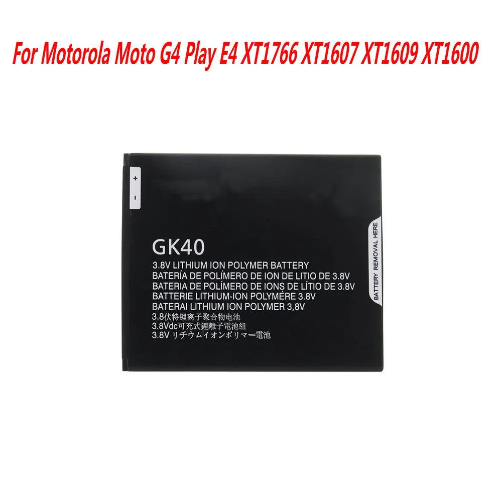 

Original GK40 2800mah Battery For Motorola Moto G4 Play E4 XT1766 XT1607 XT1609 XT1600 MOT1609BAT SNN5976A