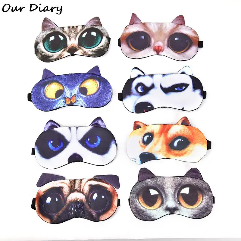 

Симпатичная маска для сна для кошек и собак, маска для глаз, натуральный мягкий чехол для сна, повязка на глаза, тени для век