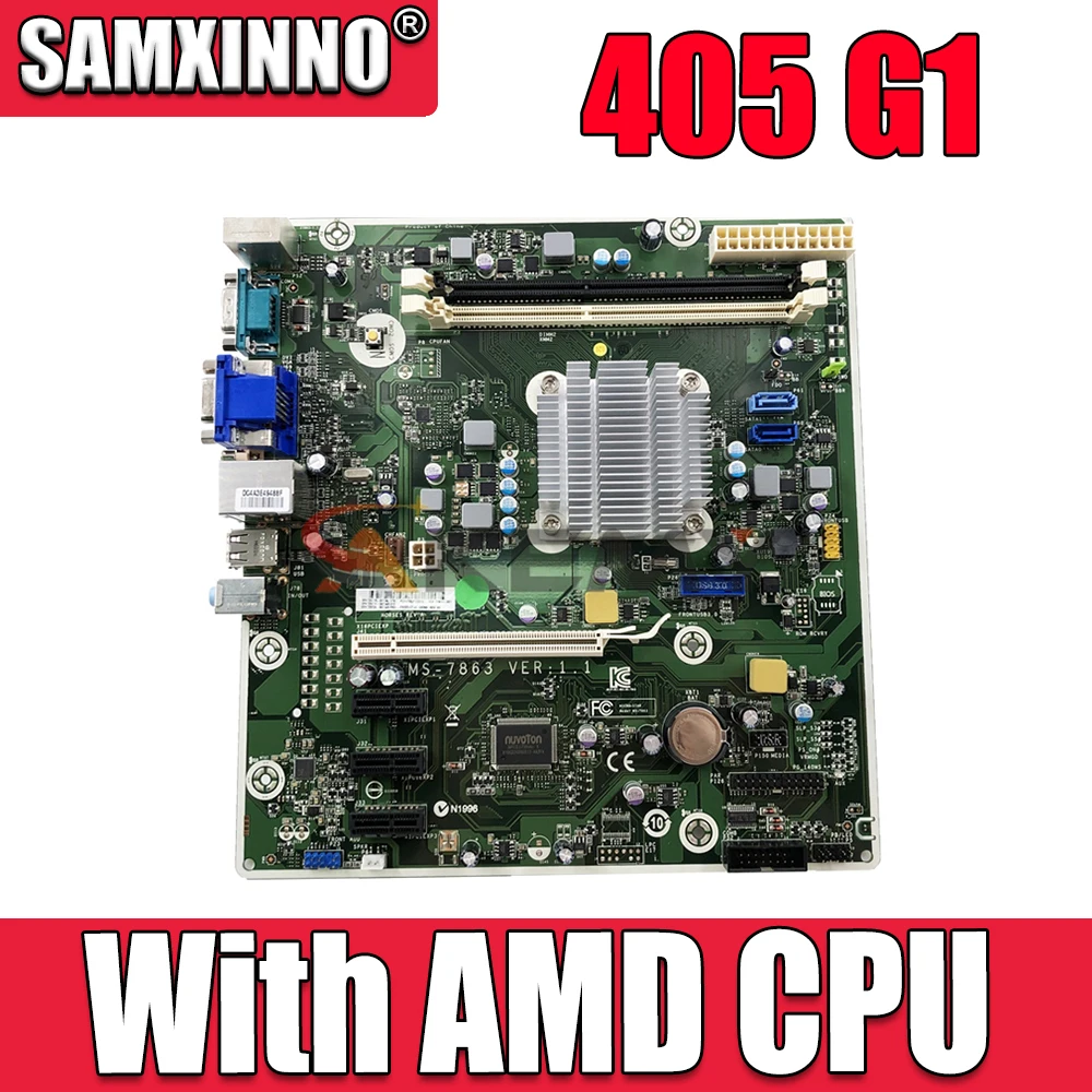 

729726-001 729726-601 для HP PRODESK 405 G1 MS-7863 материнская плата с процессором AMD 100% полностью протестирована