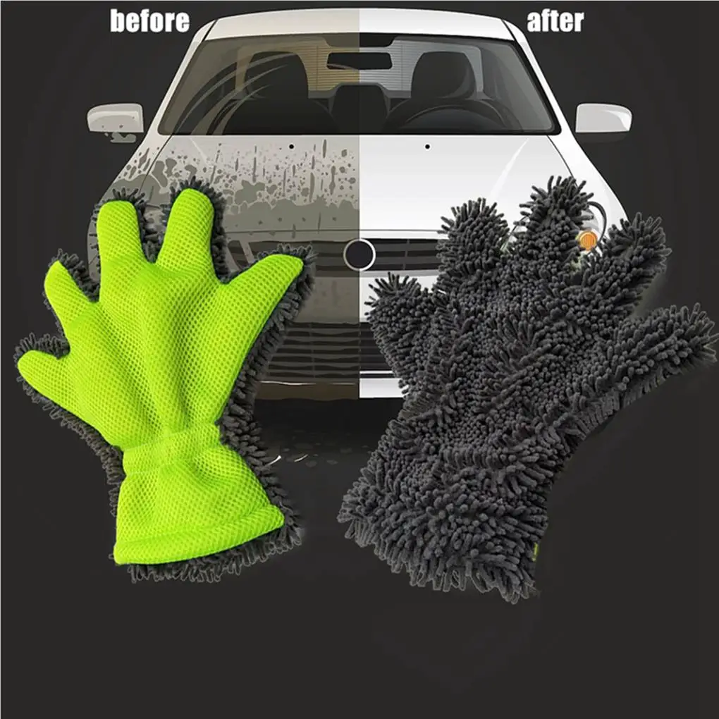 

Car Wash Mitts Cleaning Gloves Towels Universal Detailing Home Use Brush