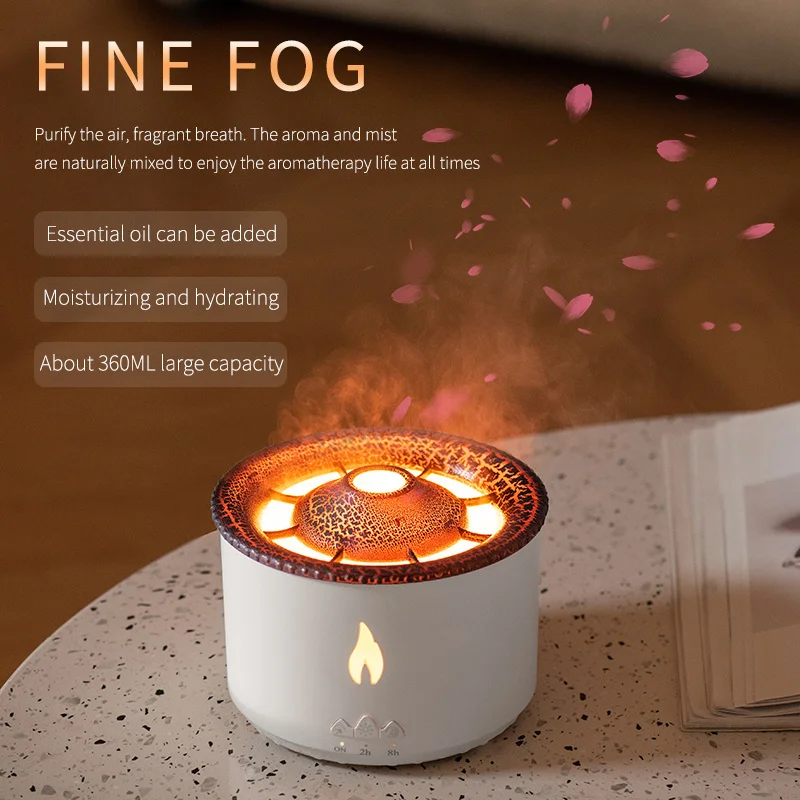 

Flame Fire Humidifier Aromatherapy Diffuser Ultrasonic Aromatic Essences House Air Humidifier Home Bedoom Fragrance Diffusers