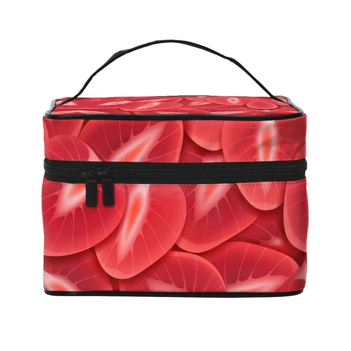 

2022 Women Makeup Bag Cosmetic Bags Textures Strawberry Slices Ladies Beauty Case Cosmetics Organizer Toiletry Bag