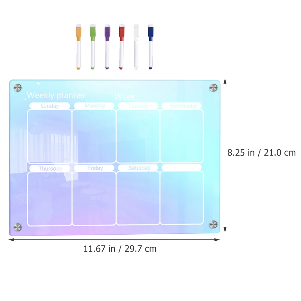 

Message Board Daily Schedule Magnetic Refrigerator Tableta De Escritura Fridge Acrylic Planner