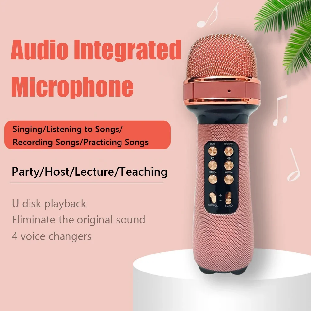

WS-898 Wireless Microphone Mobile National K-Song Bluetooth Home TV Children Singing Microphone Audio Integration