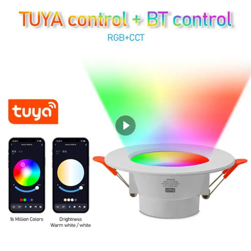 

Умный потолочный светильник с сотовой светодиодной подсветкой, встроенный светильник, меняющий Цвет RGB, теплый холодный светильник с регул...