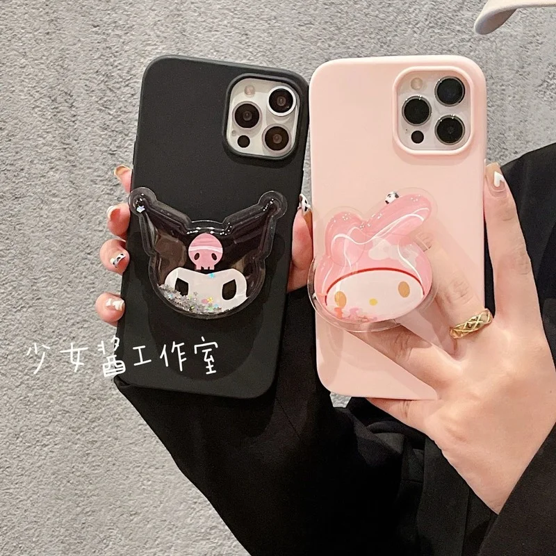 

Hello Kitty Kuromi Soft Cover for iPhone11 12 13 Pro Max X XS MAX XR Mini 3D Cartoon Silicone Holder Y2k Shockproof Back Cover