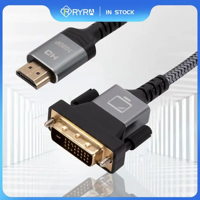 

RYRA HDMI To DVI HD Cable Computer To Monitor Video Cable DVI To HDMI Bi-directional 24pin Conversion Cable Highquality 1m 2m 3m