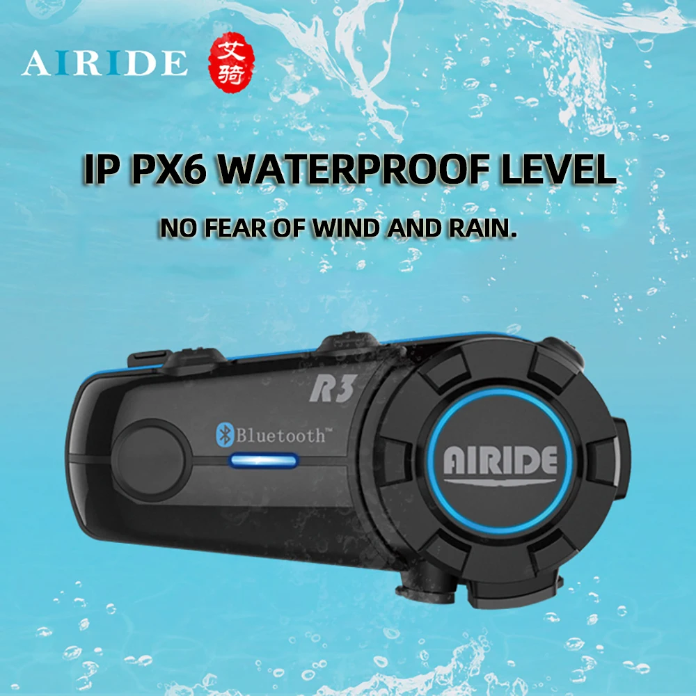 Bluetooth-гарнитура Airide R3 мотоциклетная со встроенным FM-радио и поддержкой MP3 |