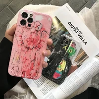 kawaii street sesame gloomies bear fashion phone cases for iphone 13 12 11 pro max xr xs max x 2022 couple luxury cover