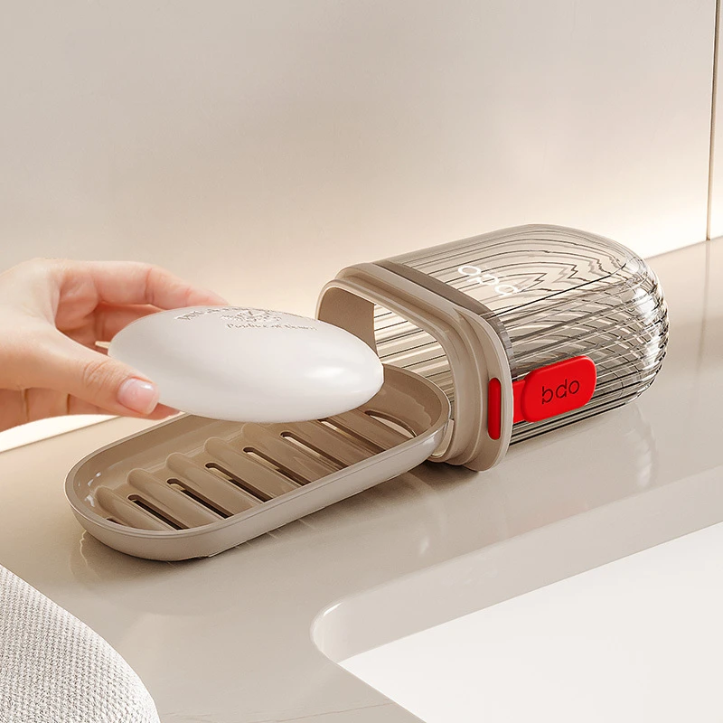 1 шт. портативная мини-мыльница для путешествий с герметичным сливом и крышкой