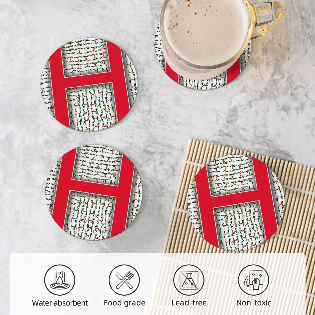 Versal H Летние керамические подставки для кухонного бара (4 шт. в упаковке)