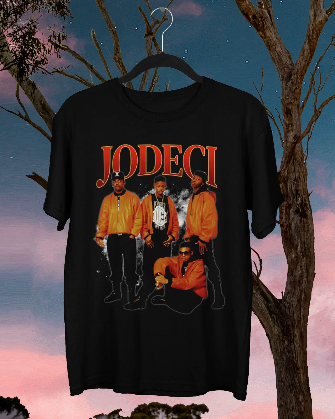 Новая хлопковая черная рубашка Jodeci Band с коротким рукавом все размеры