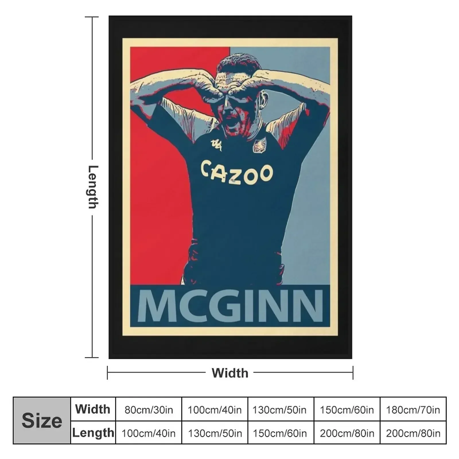 Фото Классическая футболка John McGinn.png. Плед для диванов, тонкие детские декоративные зимние покрывала, мягкие покрывала для кроватей. №2