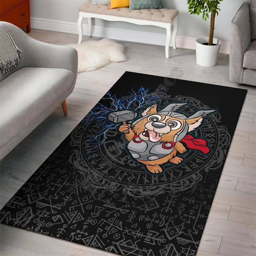 

Viking Style Area Rug - Thorgi 3D Printed Rugs Mat Rugs Anti-slip Large Rug Carpet Home Decoration