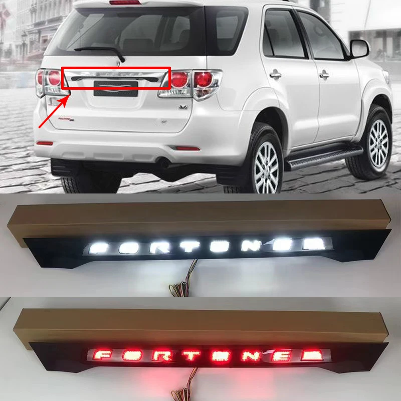 

Car LED Trunk Lamp Rear Warning Light Brake Lamp For Toyota Fortuner 2012 2013 2014 2015 Chromed Black Color