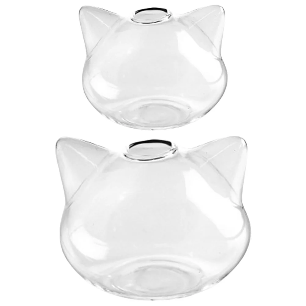 

Vase Flower Glass Hydroponic Vases Cat Pot Planter Decor Wedding Waterroom Bud Clear Bottle Desktopdecorative Small