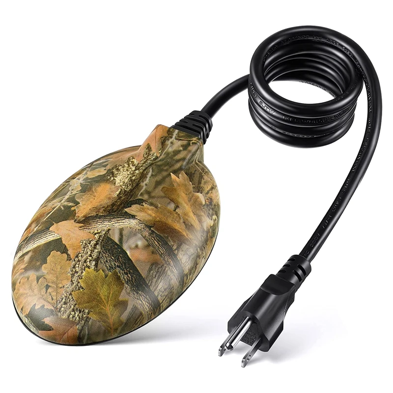 

1 Piece Bird Bath Heater Pond De-Icer 60 Watts Deicer Water Heater US Plug For Outdoors In Winter