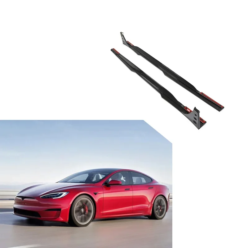 Автомобильные боковые юбки из углеродного волокна пластины для Tesla Model S