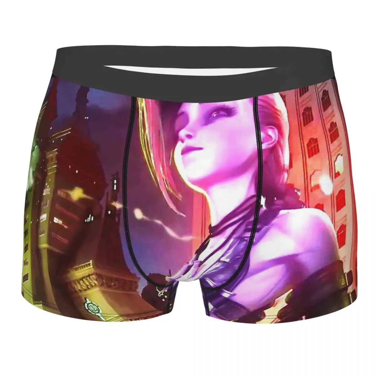 

Anime Arcane League of Legends Cyber Jinx And Cityscape Underpants Cotton Panties Male Underwear Ventilate Shorts Boxer Briefs