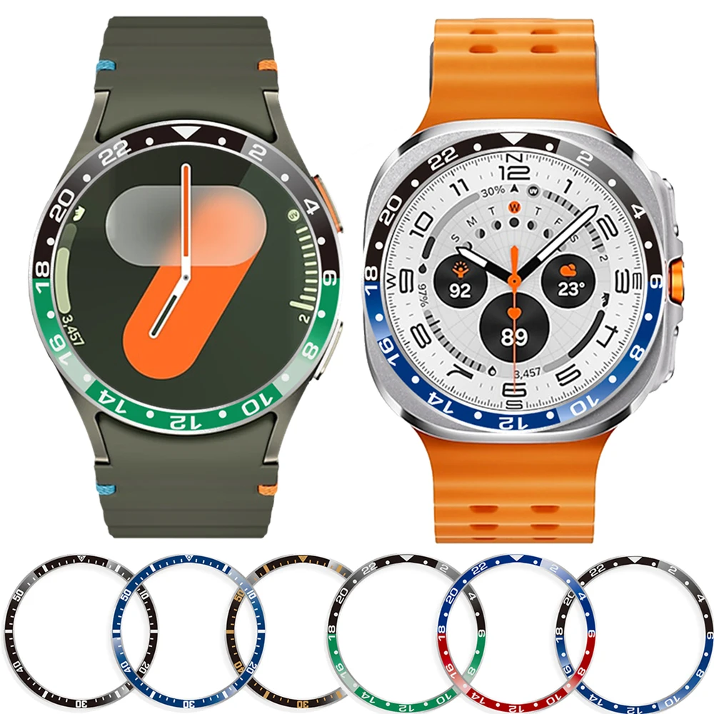 Фото Рамка с кольцом безеля для Samsung Galaxy Watch 7/6/5/4 40 мм 44 мм Чехол для Samsung Watch Ultra 47 мм Защитное кольцо от царапин №1