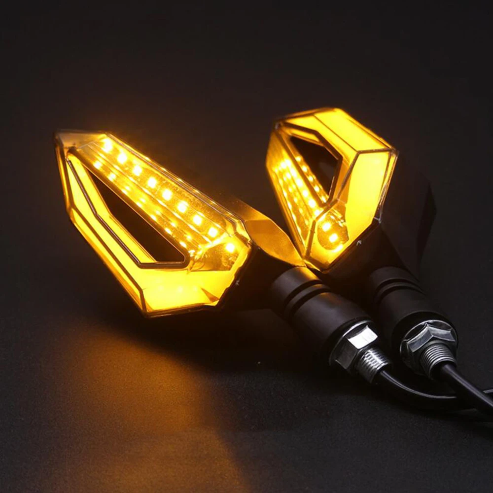 

Flowing LED Motorcycle Turn Signal Lights ABS 12V Blinkers Arrows Indicator Light 1 Pair For Yamaha FZ09 FZ8 FZ6 FZ1 MT 07 09 10