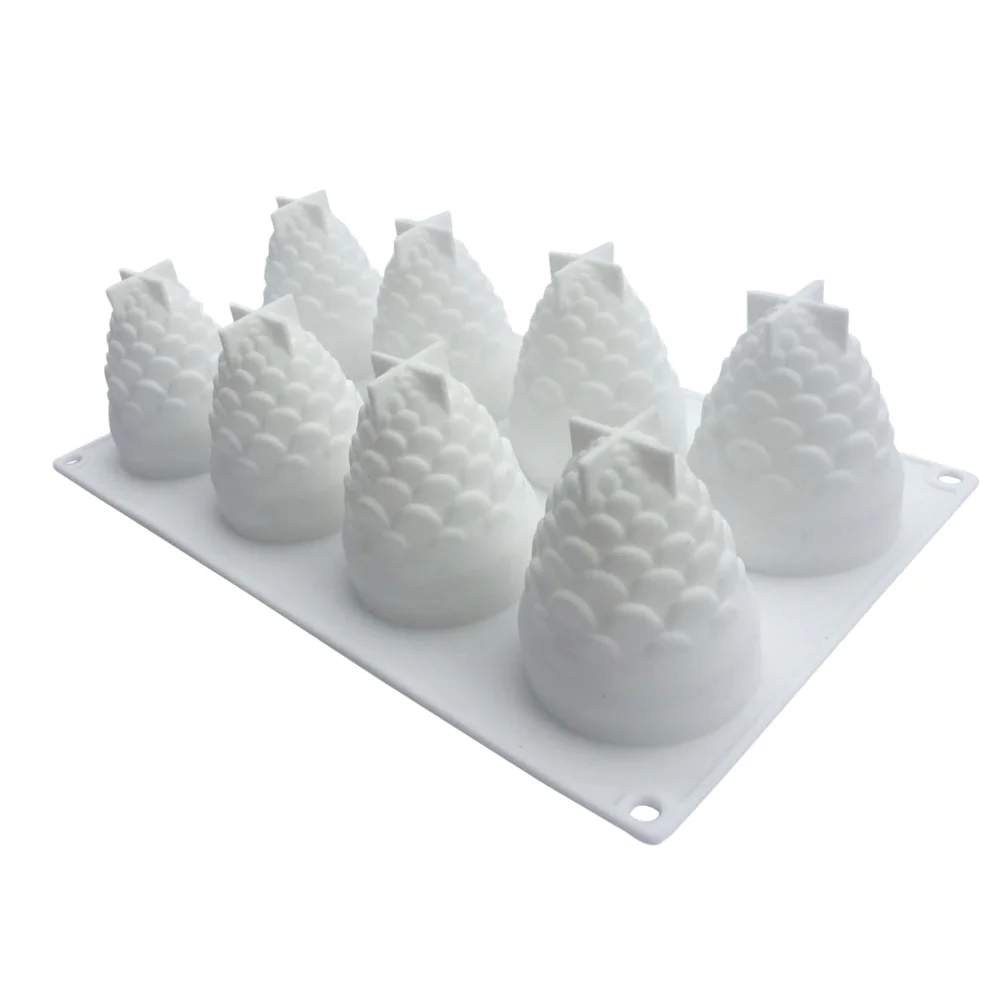 

Silicone Molds Chocolate Mould Baking 3D Tools Cake Mold Shape 8 Cavity Pineapple Pine Cones