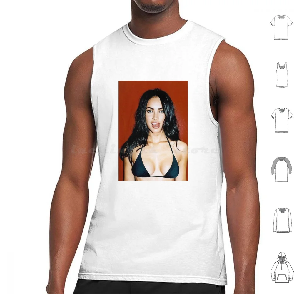 Майка Meghan Fox, жилет без рукавов, меганская лиса, меганская лисица, лисица, эстетичные милые сексуальные женские майки на Хэллоуин, Y2k