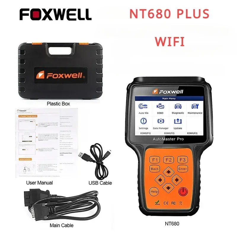 Все системы сканера Foxwell NT680 Pro с обновлением специальных функций NT650 Elite NT630 Plus