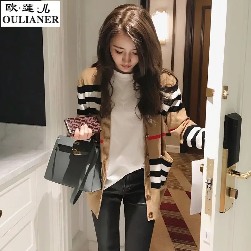 

New knitted cardigan women's loose Joker sweater coat women's spring coat