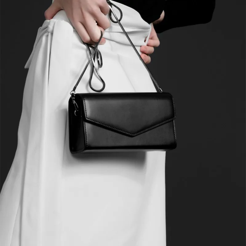 

2022 New Genuine Leather Fashion Mini Chain Bag Women's Luxury Versatile One Shoulder Crossbody Small Square Bag Fashion Handbag