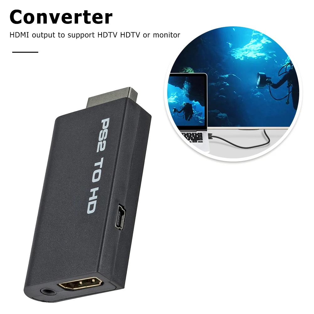 Для PS2-HDMI-совместимый аудио видео конвертер игровой консоли в HDTV монитор адаптер