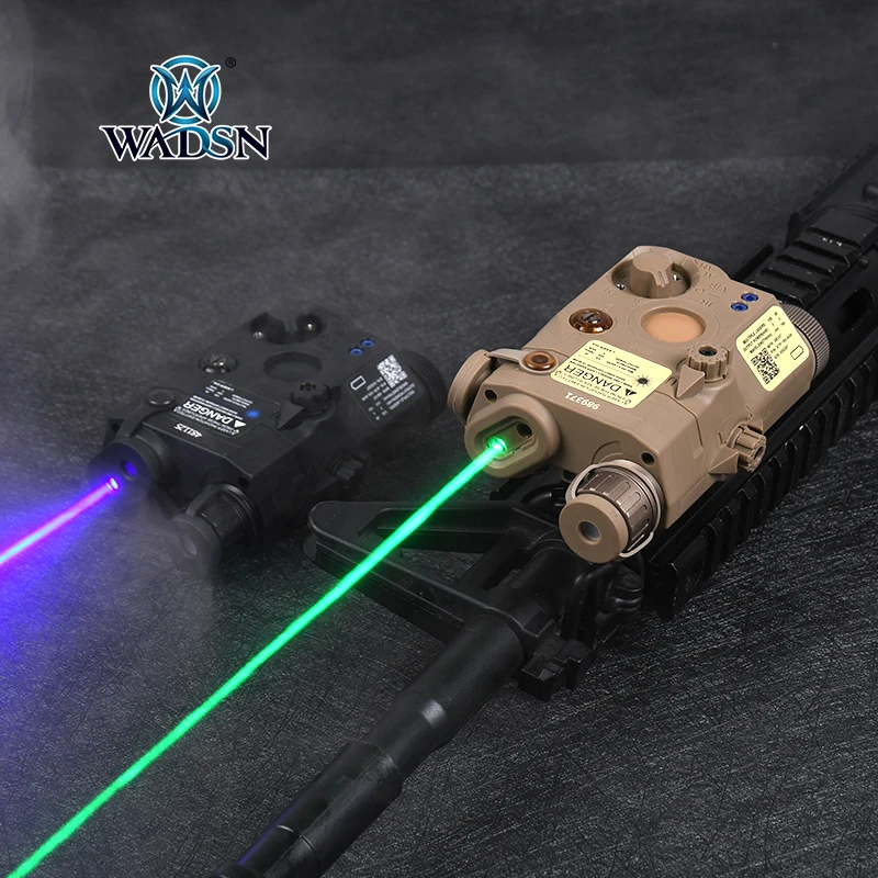 

WADSN Airsoft PEQ-15 Laser Pointer Adjustable Red Blue Green Dot Sight Laser White Led Lamp Hunting Weapon Laser Fit 20mm Rail